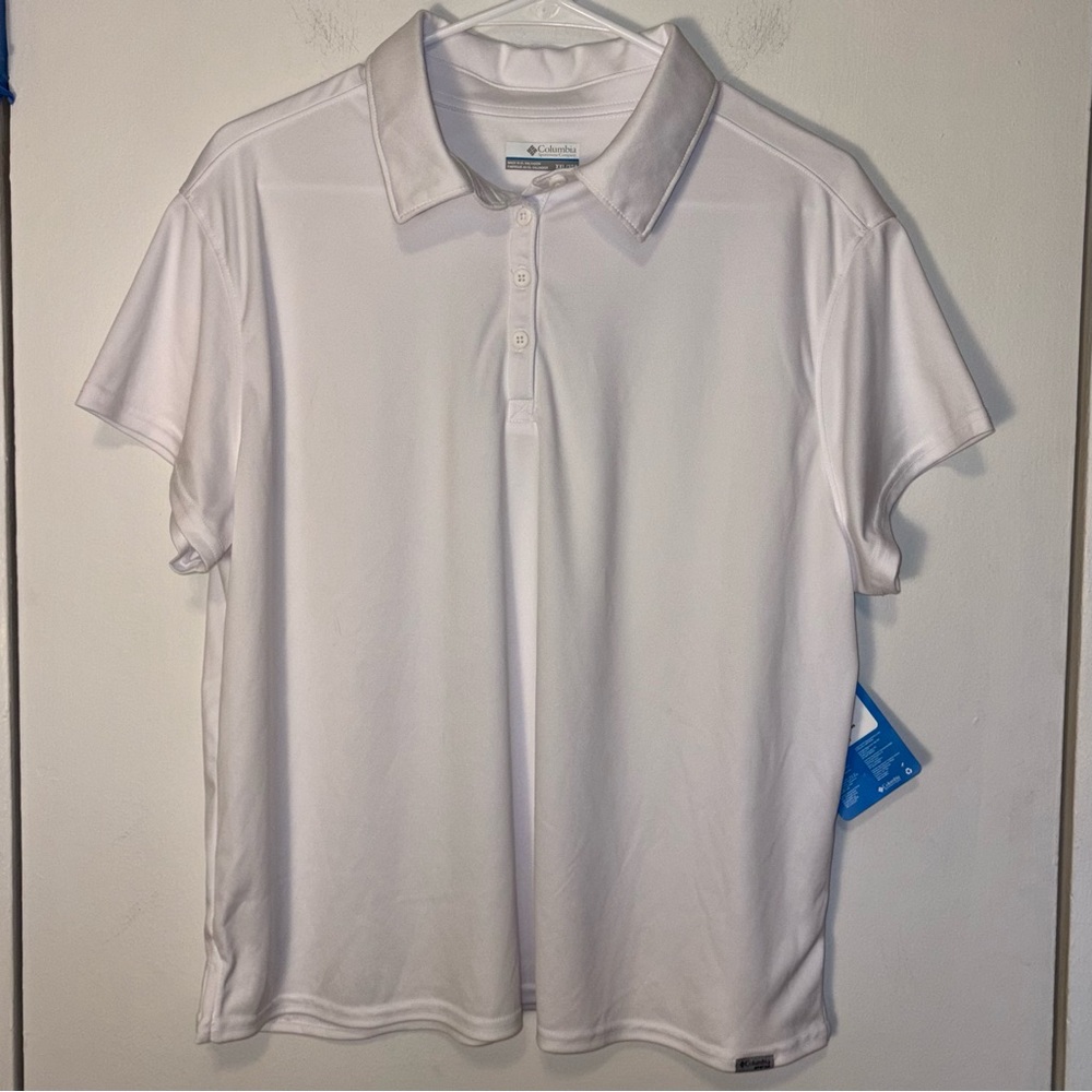 Columbia Women's PFG Tidal Tee Short Sleeve Omni-Shade Polo in White XXL $40 - Picture 4 of 10